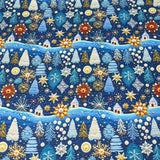 Per metre Quilting Cotton, 'Winter' - 45" Wide