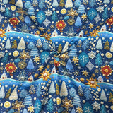 Per metre Quilting Cotton, 'Winter' - 45" Wide