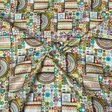 Per metre Quilting Cotton, 'Shapes' - 45" Wide