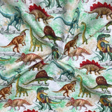 Per Metre Quilting Cotton, 'Dinosaurs' - 45" Wide