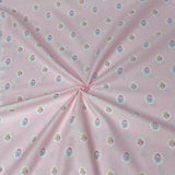 3 Metres Premium Quality 100% Cotton Floral Poplin 44" Wide - Baby Pink