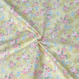 Per Metre Printed, Quilting Cotton, 45" Wide - Yellow Floral