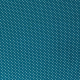 Per Metre Printed, Quilting Cotton, 45" Wide - Teal polka dots