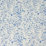 Per Metre Printed, Quilting Cotton, 45" Wide - Blue leaves