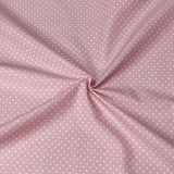 Per Metre Printed, Quilting Cotton, 45" Wide - Pink polka dots