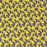 Per Metre Printed, Quilting Cotton, 45" Wide - Yellow and purple