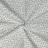 Per Metre Printed, Quilting Cotton, 45" Wide - Grey Leaves