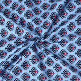 Per Metre Printed, Quilting Cotton, 45" Wide - Red and blue