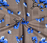 Per metre Quilting Cotton, 'Blue flowers' - 45" Wide