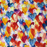 Per metre Quilting Cotton, 'Big hearts' - 45" Wide