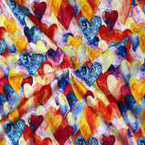 Per metre Quilting Cotton, 'Big hearts' - 45" Wide