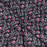 Per metre Quilting Cotton, 'Black and pink' - 45