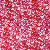 Per metre Quilting Cotton, 'Red Hearts' - 45" Wide