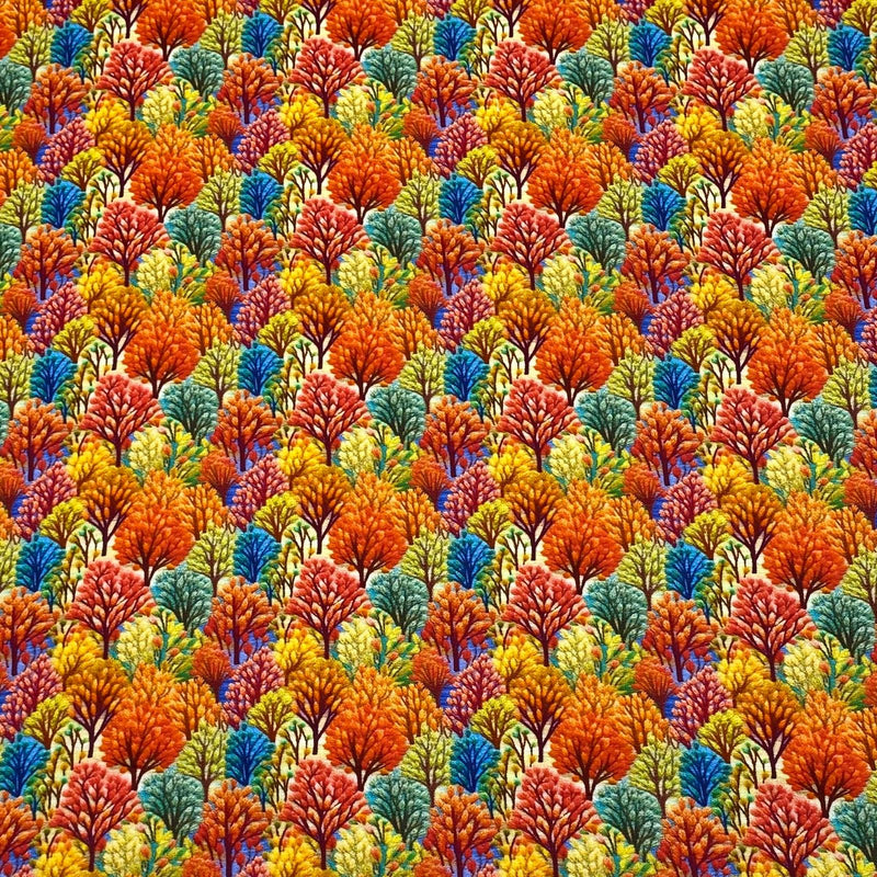 Per Metre Digitally Printed 100% Cotton- 45" Wide (Trees) regular