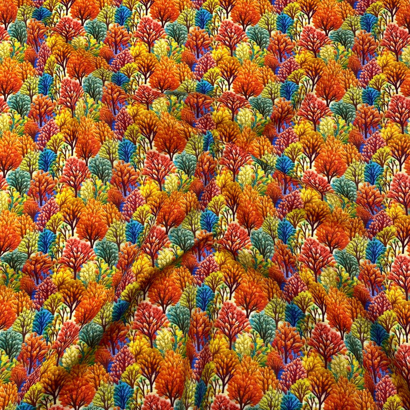 Per Metre Digitally Printed 100% Cotton- 45" Wide (Trees) regular