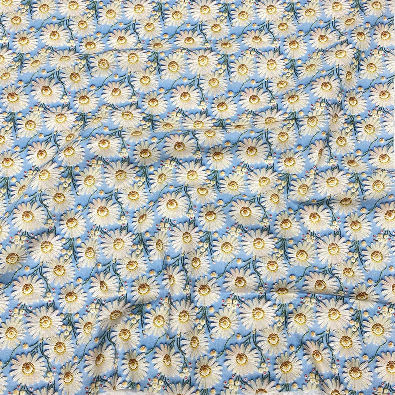 Per Metre Digitally Printed 100% Cotton- 45" Wide (Sunflowers Sky) regular