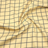 3 Metres Soft Micro-Fibre Fabric- 55" Wide (Yellow Checks)