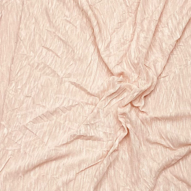 3 Metre Luxurious Soft Crinkle Jersey - 55" Wide (Baby Pink) regular