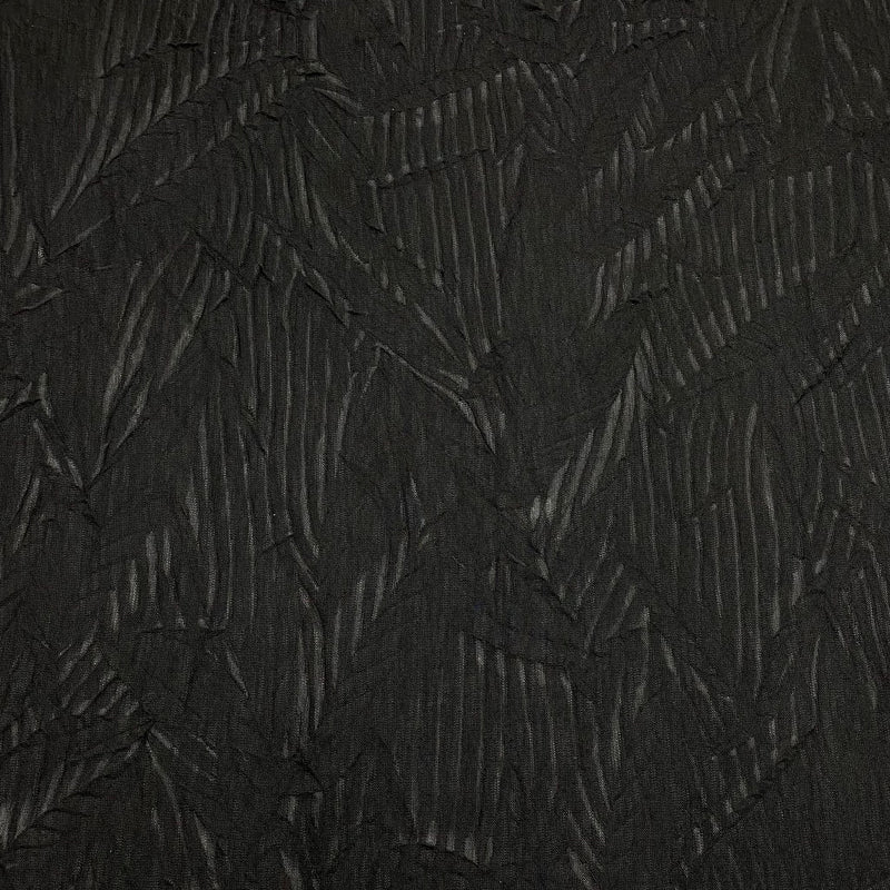 3 Metre Luxurious Soft Crinkle Jersey - 55" Wide (Black) regular
