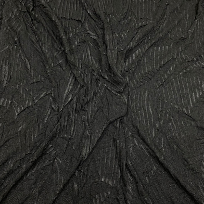 3 Metre Luxurious Soft Crinkle Jersey - 55" Wide (Black) regular
