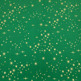 Per Metre Digitally Printed Gold Foil Christmas 100% Cotton- 45