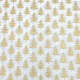 Per Metre Digitally Printed Gold Foil Christmas 100% Cotton- 45