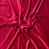 3 Metres Super Smooth Spandex Velvet 60" Wide (Red)