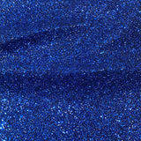 Cotton Backed Chunky Glitter Fabric-  Blue