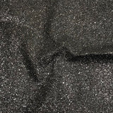 Cotton Backed Chunky Glitter Fabric- Black