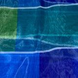 3 Metres Printed Soft Organza 120" Wide (Green & Blue)