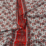 5 Metres Luxury 100% Cotton - 36" Wide - (Red & White)