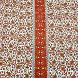 5 Metres Luxury 100% Cotton - 36" Wide - (Red & Gold)