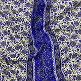 5 Metres Luxury 100% Cotton - 36" Wide - (Blue & White)