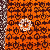 2.9 Metres Premium Quality 100% Cotton Batik - 45" Wide -  (Orange)