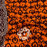 2.9 Metres Premium Quality 100% Cotton Batik - 45" Wide -  (Orange)