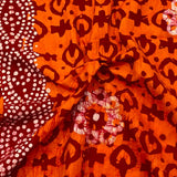 2.9 Metres Premium Quality 100% Cotton Batik - 45" Wide -  (Bright Orange)