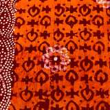 2.9 Metres Premium Quality 100% Cotton Batik - 45" Wide -  (Bright Orange)