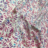 Premium Quality 100% Cotton Batik - 45" Wide (White & Pink)