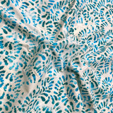 Premium Quality 100% Cotton Batik- 45" Wide (White & Blue)