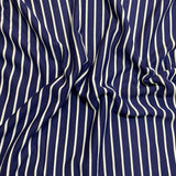 3 Metre Luxurious Soft Stripped Viscose Jersey - 55" (Navy & White)