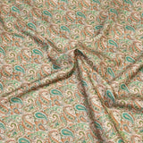 Per Metre Printed Cashmere Effect Crepe Fabric- 45" Wide (Paisley Madness)