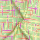 3 Metres Luxurious Printed Satin- 55" Wide (Green)