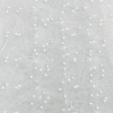 Per Metre Luxurious Beads On Mesh - 55" wide (White)