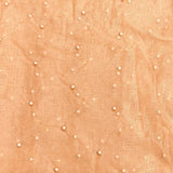 Per Metre Luxurious Beads On Mesh - 55" wide (Brown)