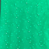 Per Metre Luxurious Beads On Mesh - 55" wide (Green)