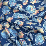 3 Metres, Printed Summer Dressmaking Viscose Fabric - Bluebell
