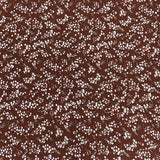 3 Metres, Printed Summer Dressmaking Viscose Fabric - Small Flower Brown