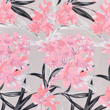 3 Metres, Printed Summer Dressmaking Viscose Fabric - Grey Bamboo