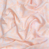 3 Metres, Printed Summer Dressmaking Viscose Fabric - Peach Floral