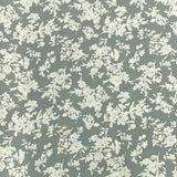 3 Metres, Printed Summer Dressmaking Viscose Fabric - Sage Floral